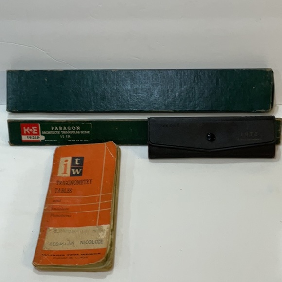 Very vintage drafting measuring & drawing tools - Picture 7 of 8